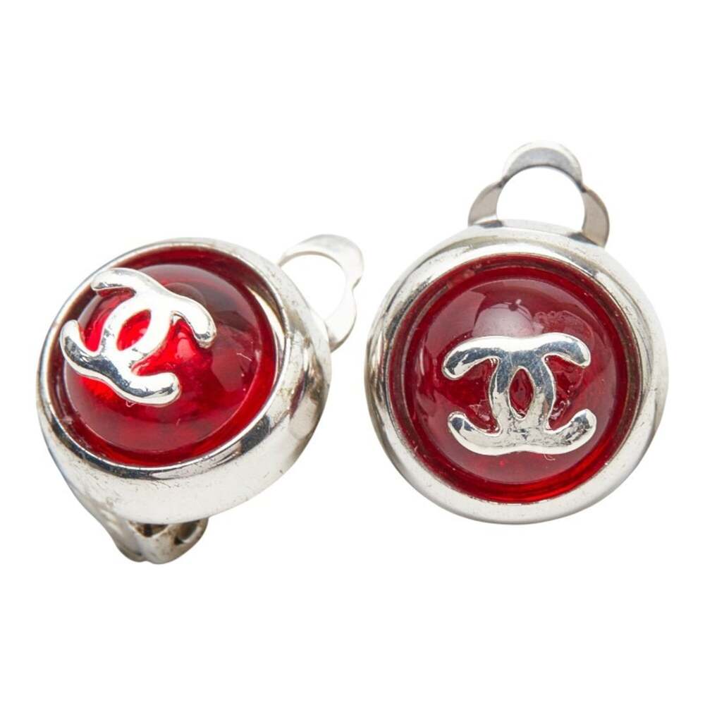 Chanel Cc Logo Round Clip-On Earrings #256853C55B